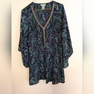 Catherine's 0X Paisley Blouse